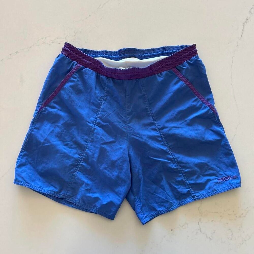 Authentic Vintage TREK USA Men’s blue + purple swim board shorts